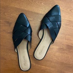 Madewell black Cindy woven mules